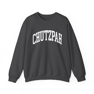 Felpa Chutzpah Felpa ebraica Felpa ebraica Felpa con cappuccio Israele Regalo Judaica Orgoglio ebraico Am Yisrael Chai Supporto Judaica Israele Dark Heather