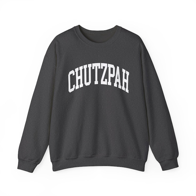 Felpa Chutzpah Felpa ebraica Felpa ebraica Felpa con cappuccio Israele Regalo Judaica Orgoglio ebraico Am Yisrael Chai Supporto Judaica Israele Dark Heather