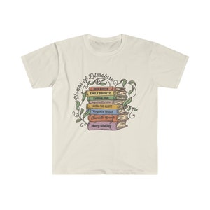 Women of Literature Shirt Feminism Gift Book Lover Shirt Poetry Lover Women Writers Empowerment Shirt Girl Writer Shirt Book Reading Shirt image 7