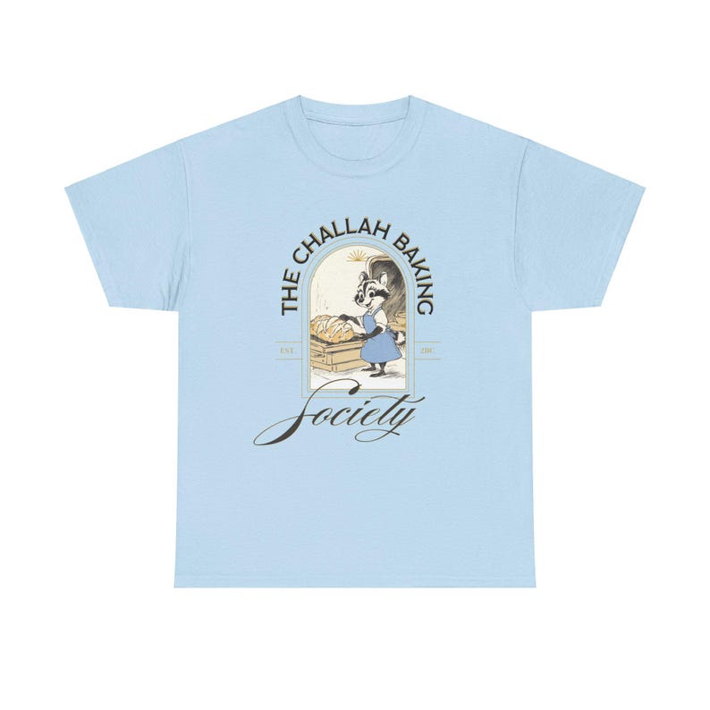 Chanukka Challah Shirt Chanukka Shirt Back Shirt Jüdisches Geschenk Chanukka Geschenk Chanukka Pullover Waschbär Shirt Chanukka Shirts Frauen חנוכה DK1 Light Blue