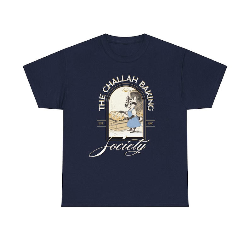 Chanukka Challah Shirt Chanukka Shirt Back Shirt Jüdisches Geschenk Chanukka Geschenk Chanukka Pullover Waschbär Shirt Chanukka Shirts Frauen חנוכה DK1 Navy