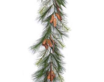 Bavarian Pine Holiday Decor Indoor Xmas Decoration Ornament Artificial Pine Winter Christmas Garland
