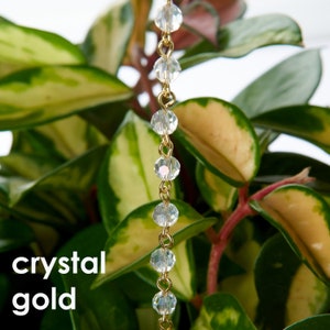 Glass Crystal plant chandelier beaded hanger - made with gorgeous glass faceted crystal in choice of metal finish by Plantalier