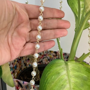 Pärlaktig chic pärlbesatt 80 cm pärlväxthängare - mer glamour än makramé - rolig modern inredning