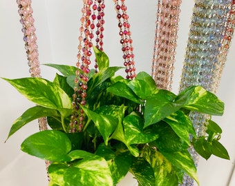 plantalier color beaded plant hangers - comes in a rainbow of colors - hand dyed -custom colors available