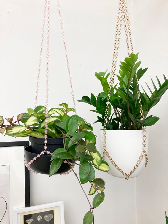 Modern Links Plant Hanger Oval Chain 38" Length Plant Hanger - Chic and  Cool Chain - Gold, Silver or Hematite -coastal Minimalist Decor - Etsy