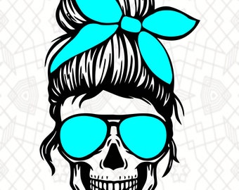 Mom Life Skull Svg Etsy