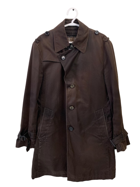 Burberry black label trench coat hotsell