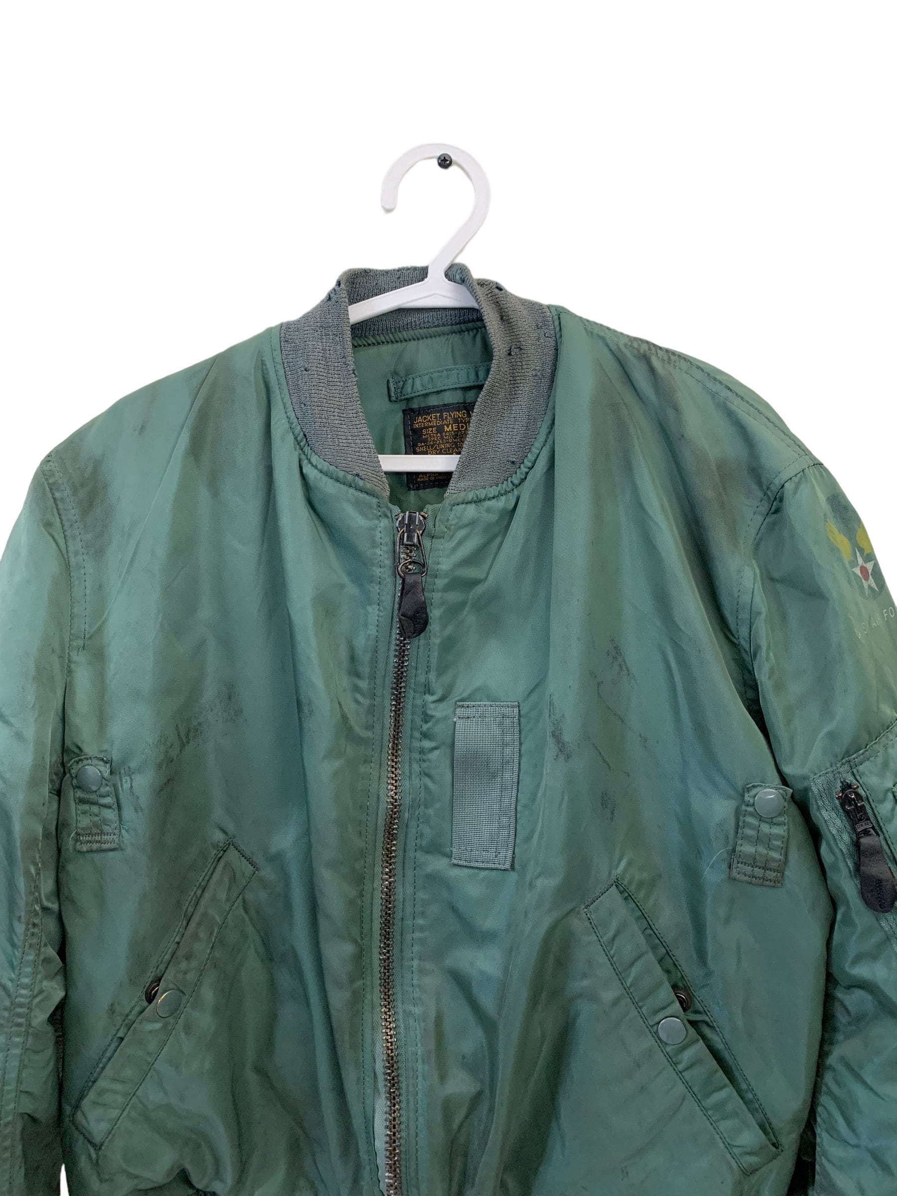 alpha MA-1 フライトジャケット　MIL-J-82780J (USAF) VTG USAF Alpha Industries MA-1 Bomber Jacket Mens Small US