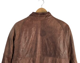 Vintage Valentino Uomo Leather Jacket - Etsy