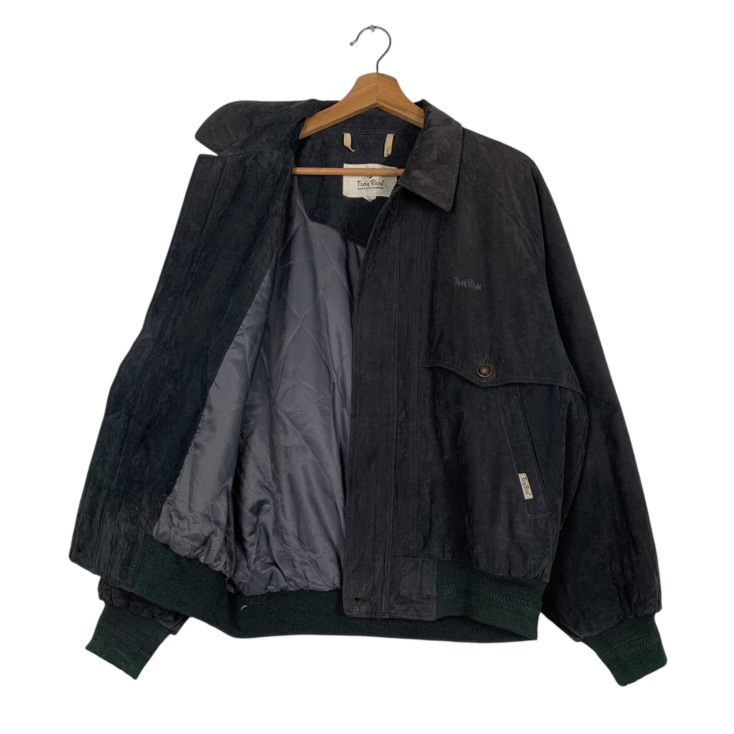 90s Troy Bros フライトジャケット Japanese Brand Troy Bros Bomber Jacket - Etsy