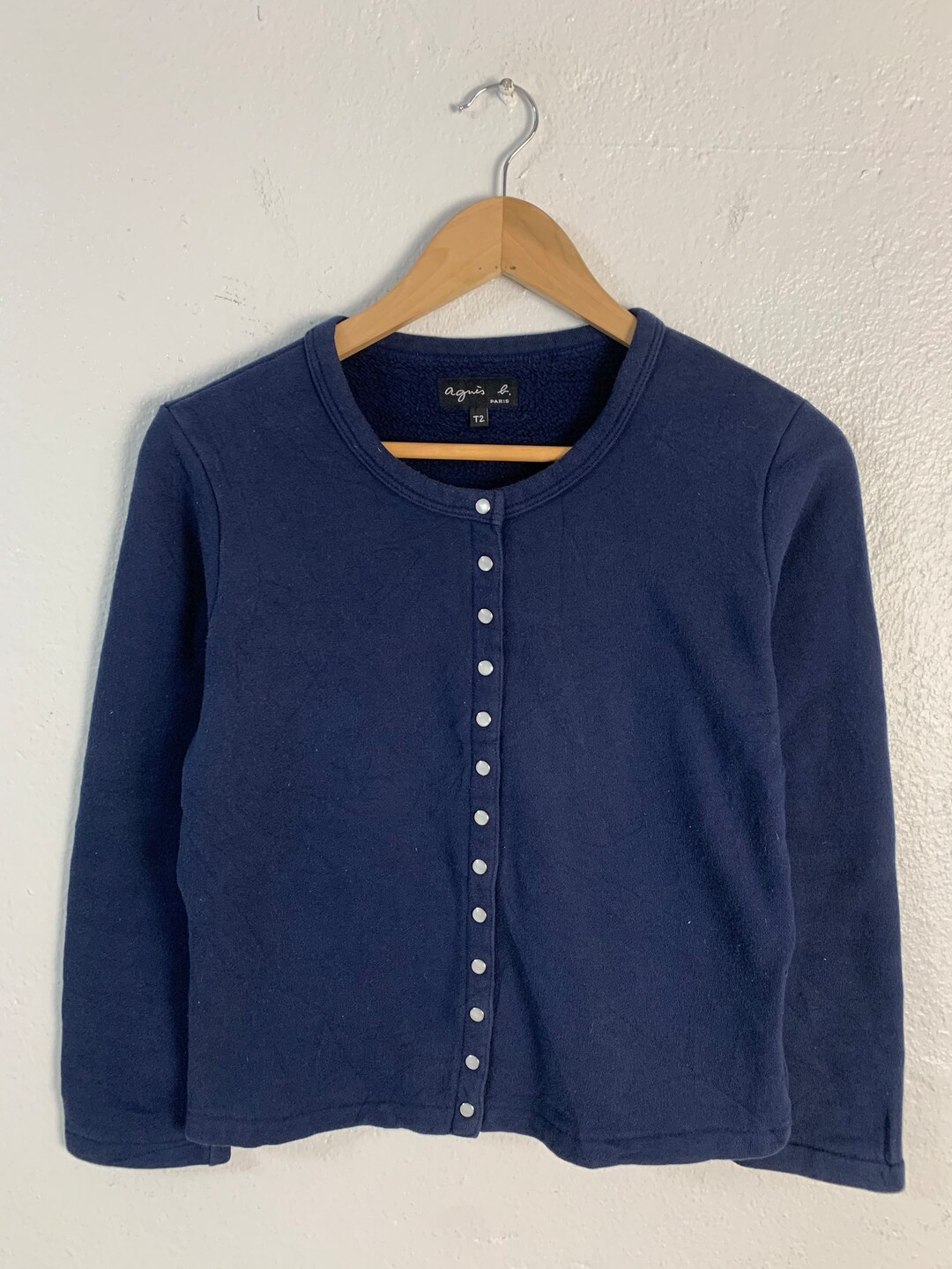 Agnes B Women Snap Button Blouse Cardigan Jacket Etsy