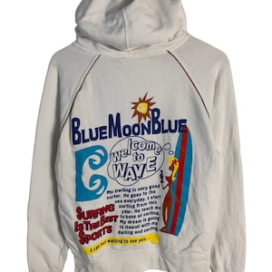Blue Moon Blue Surfing Hoodie