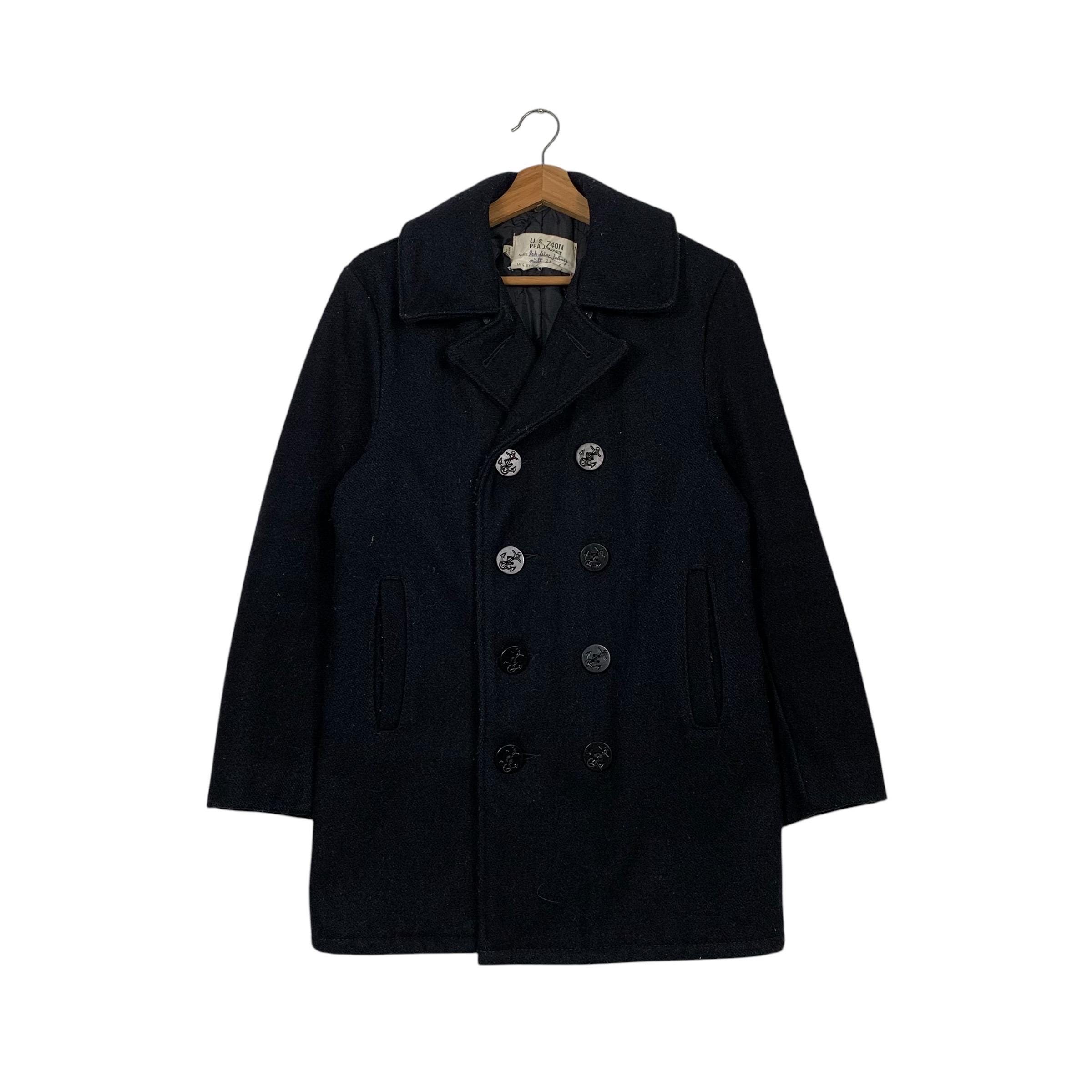 未使用級 Schott ピーコート 740 メルトン ブラック 希少サイズ