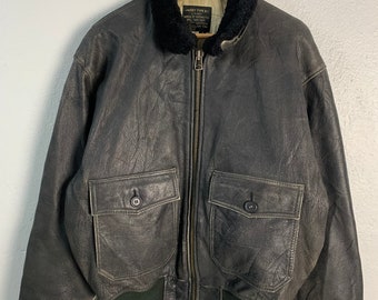 Vintage jaren 80 Avirex Type G1 leren jas