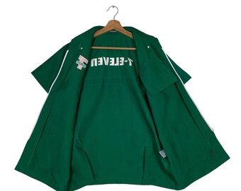 Vintage 7 Eleven Japan Uniform Zipper Shirt - Etsy