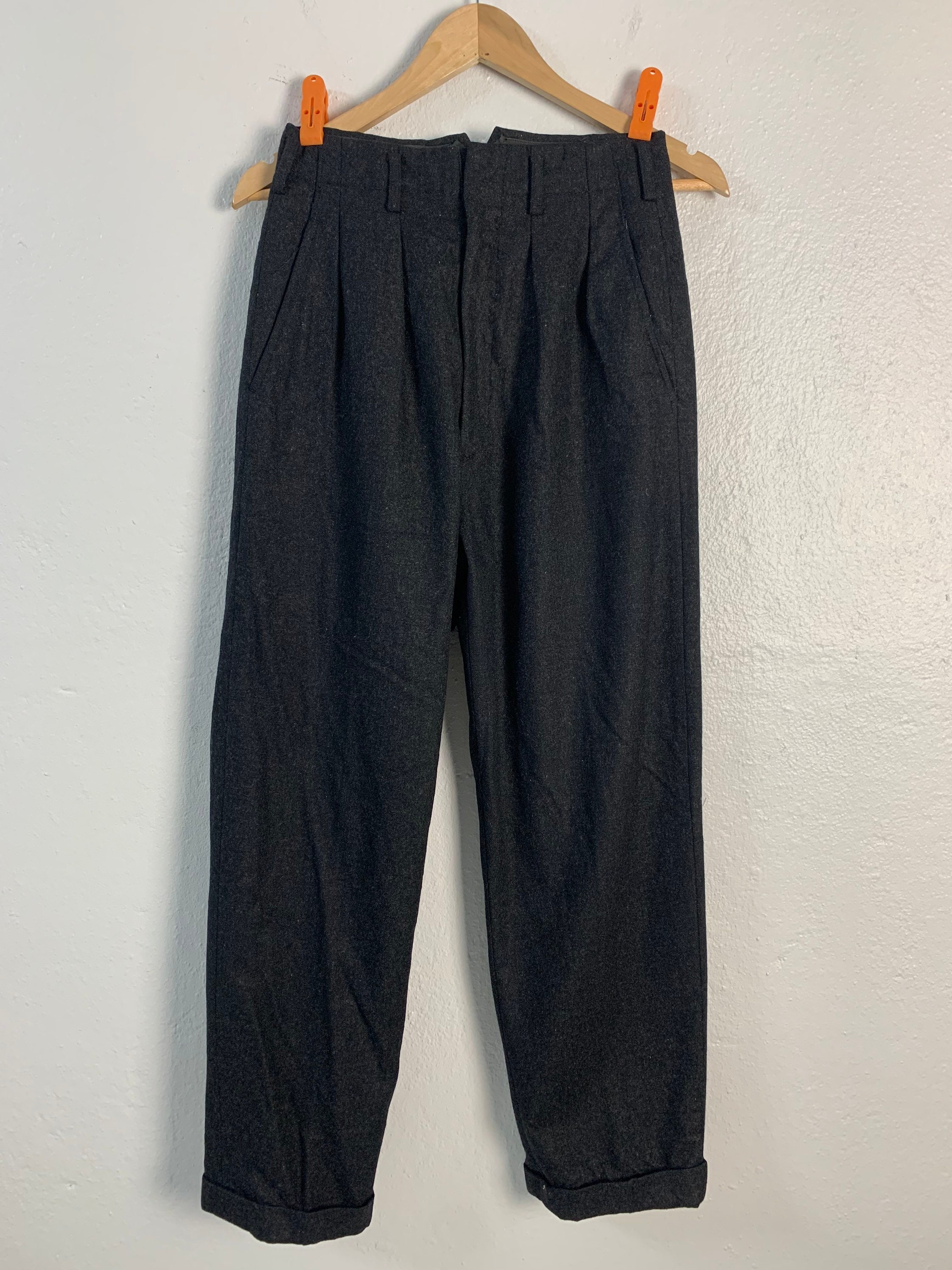 80s comme des garçons homme wool slacks-