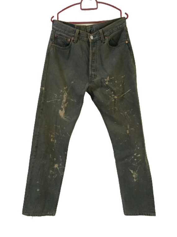 Vintage 90s Levis 501 Paint Splatter Jeans - Etsy
