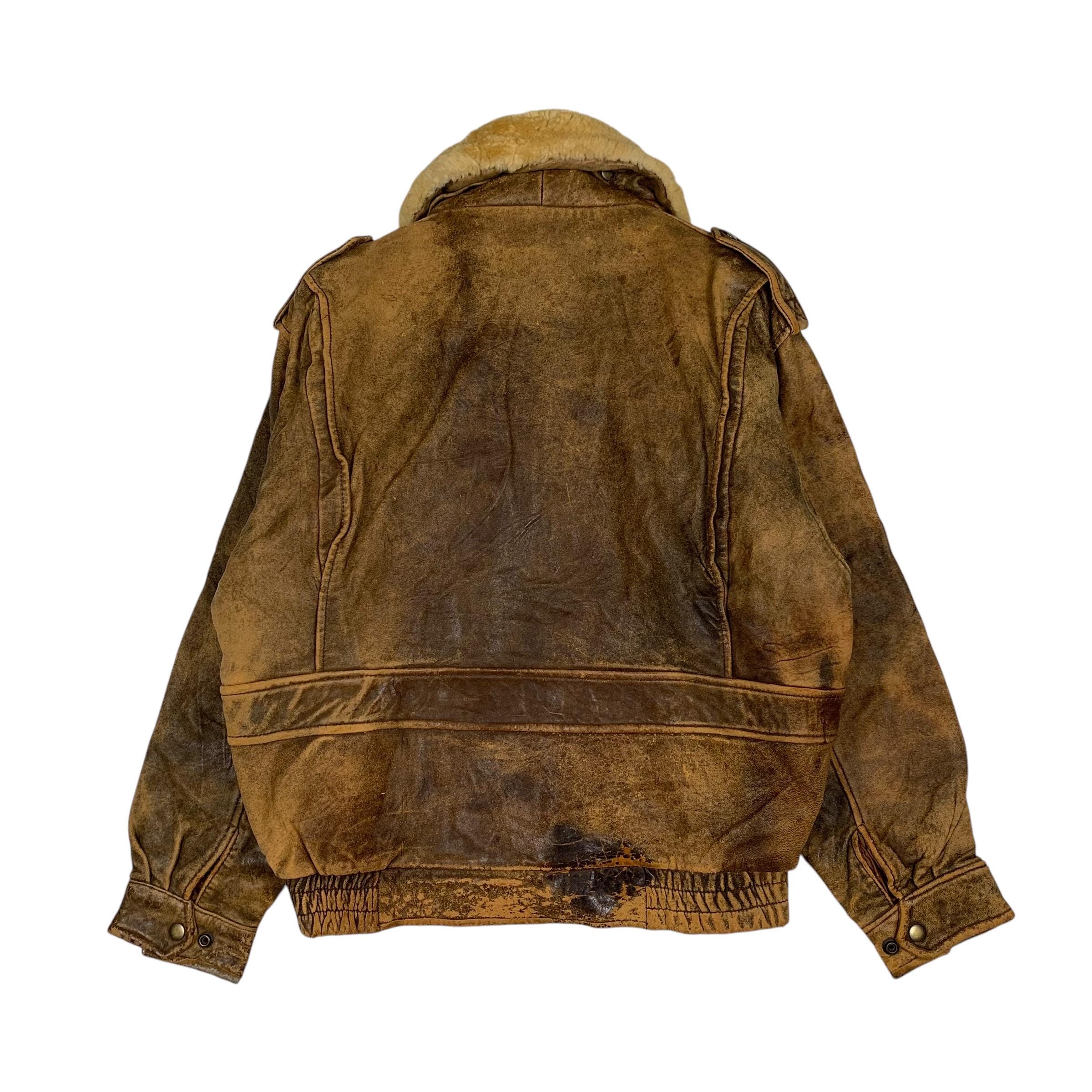 ジャケット・アウター archive fuga leather jacket japanese Japanese Brand Flight Leather Jacket - Etsy