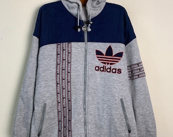 Vintage Adidas Big Logo Hoodie Jacket