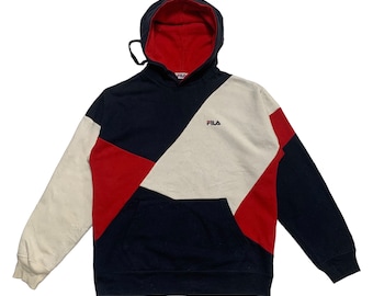 Fila Color Block Multicolor Hoodie Etsy