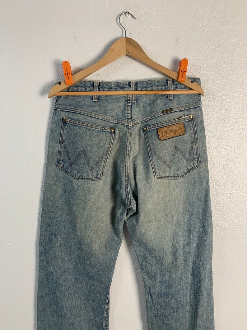 Vintage Wrangler Selvedhe Patchwork Jeans afbeelding 10
