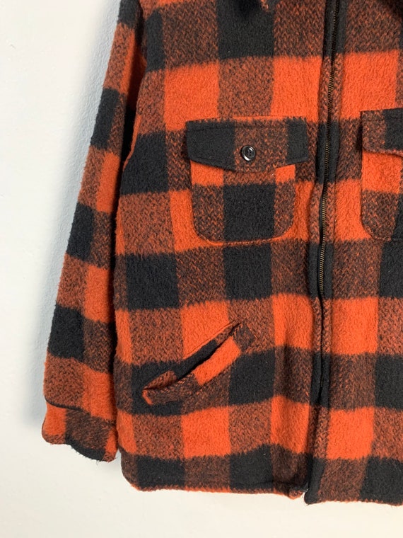 Vintage Melton Plaid Wool Jacket - Etsy