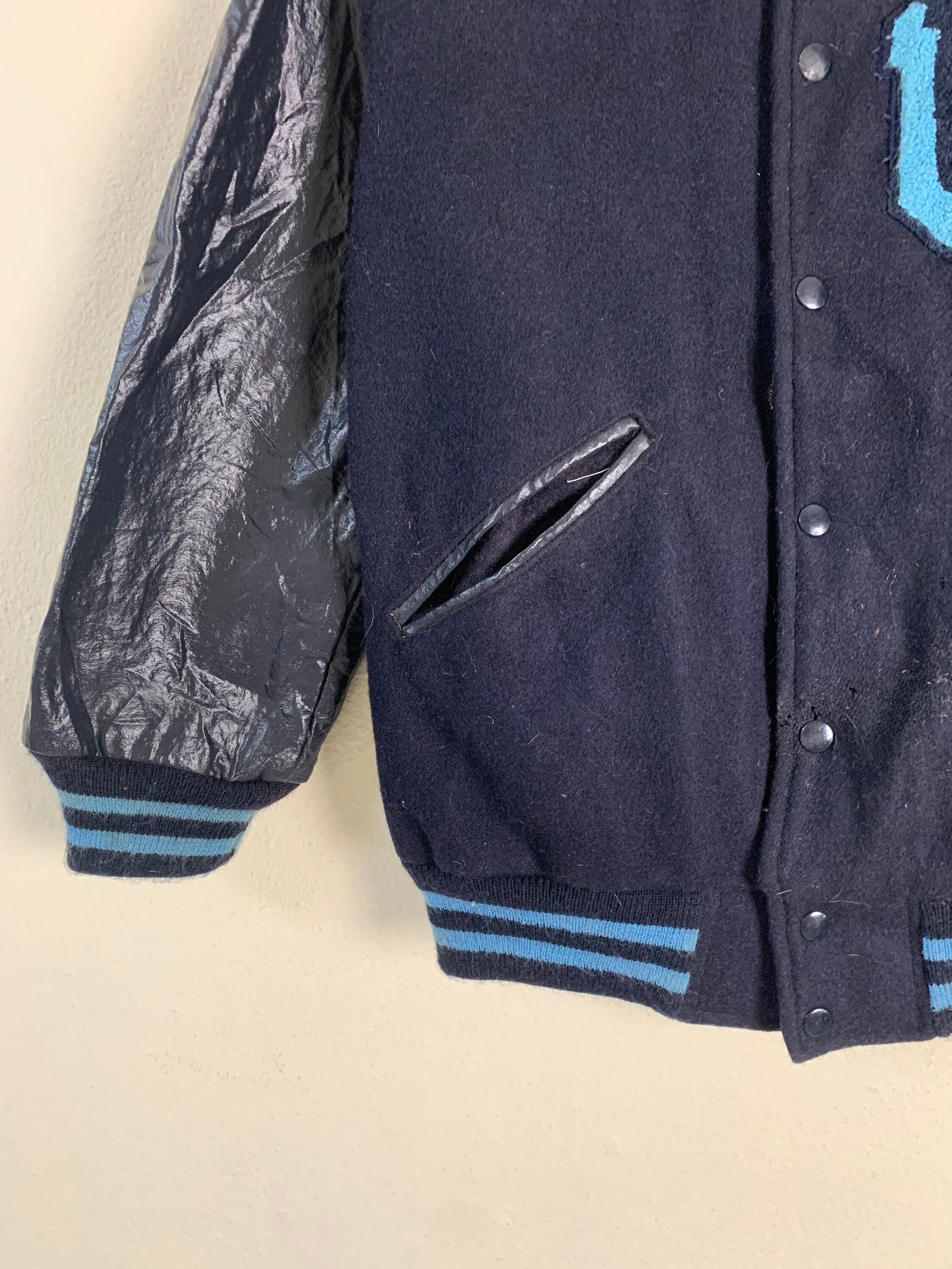 ジャケット・アウター 60s howe stadium jacket 60's Howe Athletic Purple & White Varsity Jacket