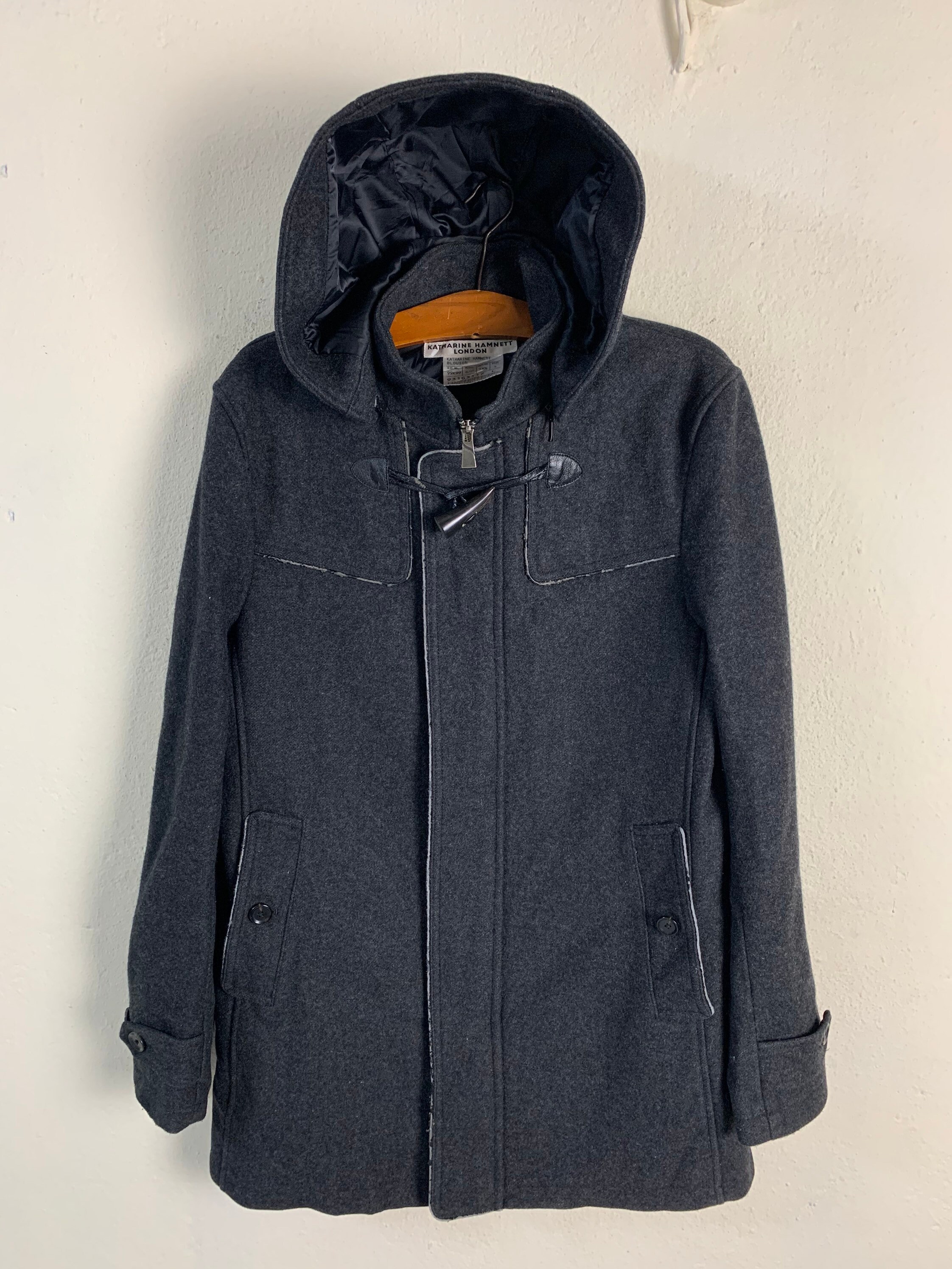 Katherine Hamnett London Wool Hoodie Jacket - Etsy Katherine Hamnett London Wool Hoodie Jacket - Etsy