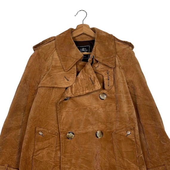 Van Jacket Double Breasted Corduroy Trench Coat - Etsy