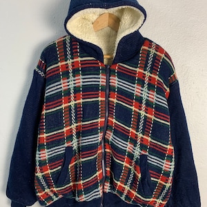 Kearney House Chrckered Hoodie Knitwear Jacket