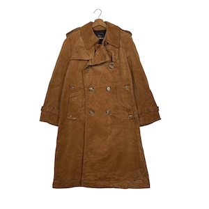 Van Jacket Double Breasted Corduroy Trench Coat