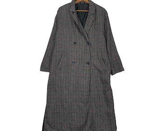 Japanese Brand Begum Houndstooth Double Breasted Style Coat