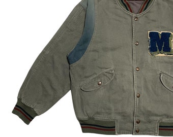 ジャケット・アウター 70s McGregor Gray Wool Stadium Jacket Vintage Mcgregor Varsity Jacket - Etsy