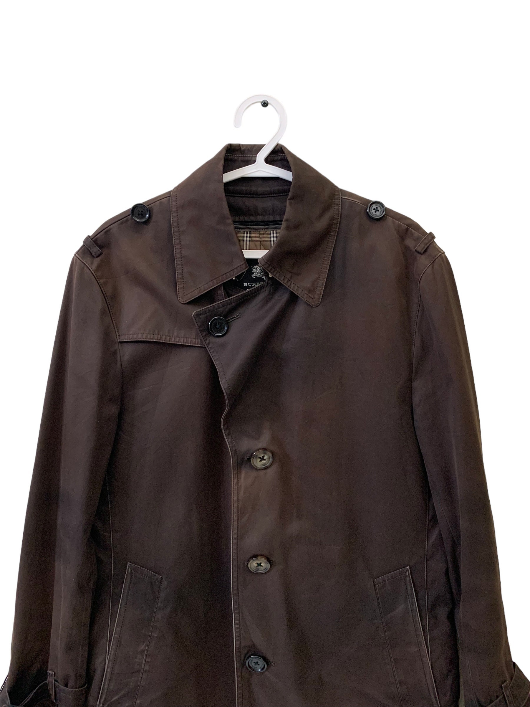 BURBERRY BLACK LABEL ブラウン Burberry Black Label Zip Hoodie Parka Logo Check Dark Brown woman