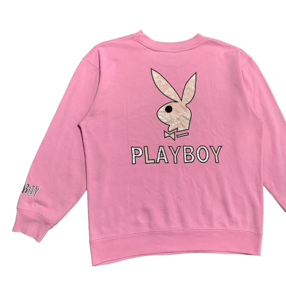 Vintage Playboy Big Logo Pink Sweatshirt - Etsy