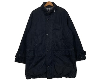 Vintage 90s Navy Blue Wool Bomber Jacket L Cropped Military Style