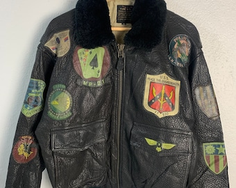 Vintage Avirex Type G-1 Jacket U.S Navy Leather Jacket - Etsy Vintage Avirex Type G-1 Jacket U.S Navy Leather Jacket - Etsy