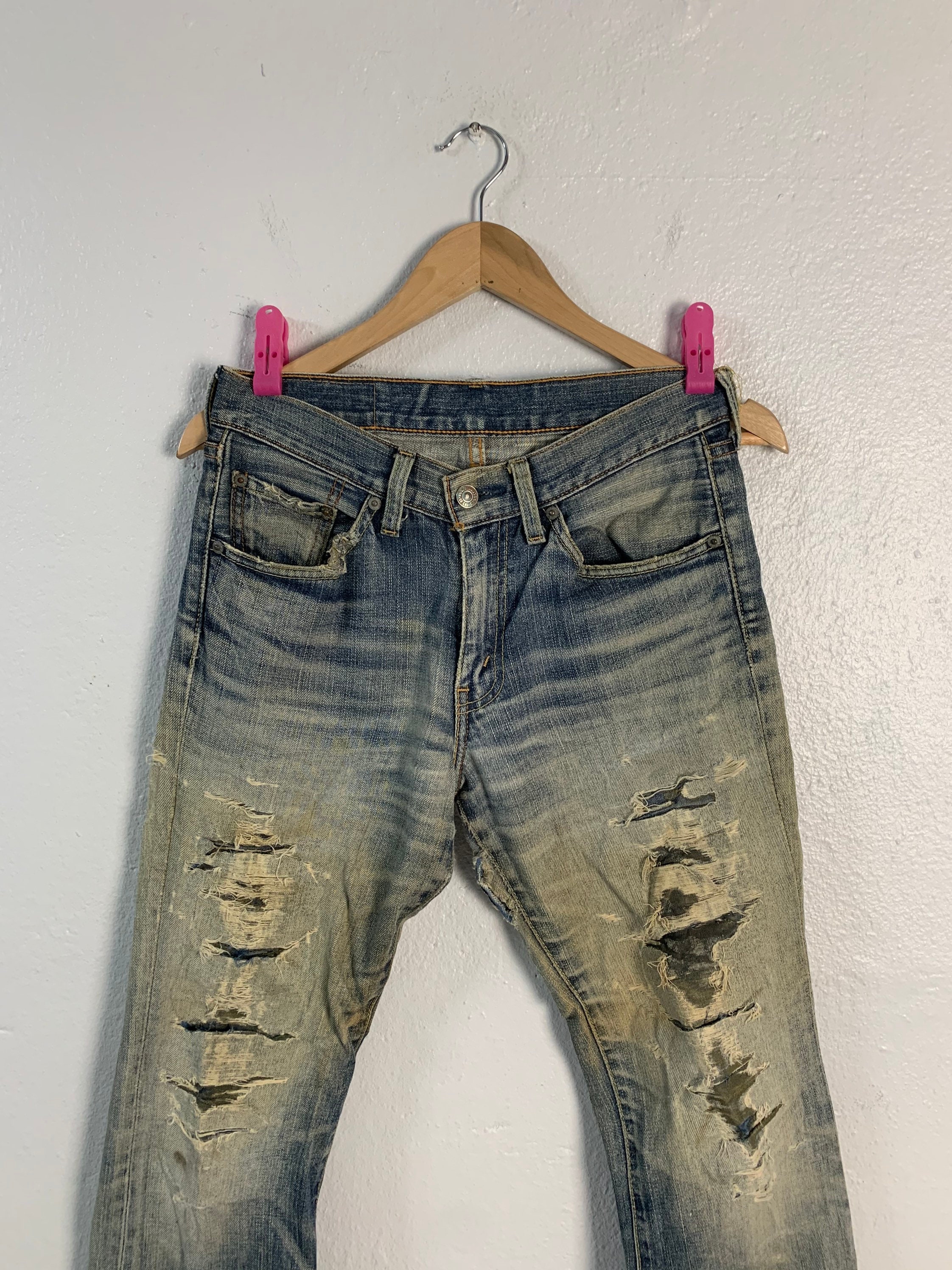 Vintage Levis 517 Distressed Jeans - Etsy