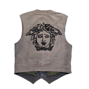 Vintage Distressed Versace Jeans Couture Big Logo Vest