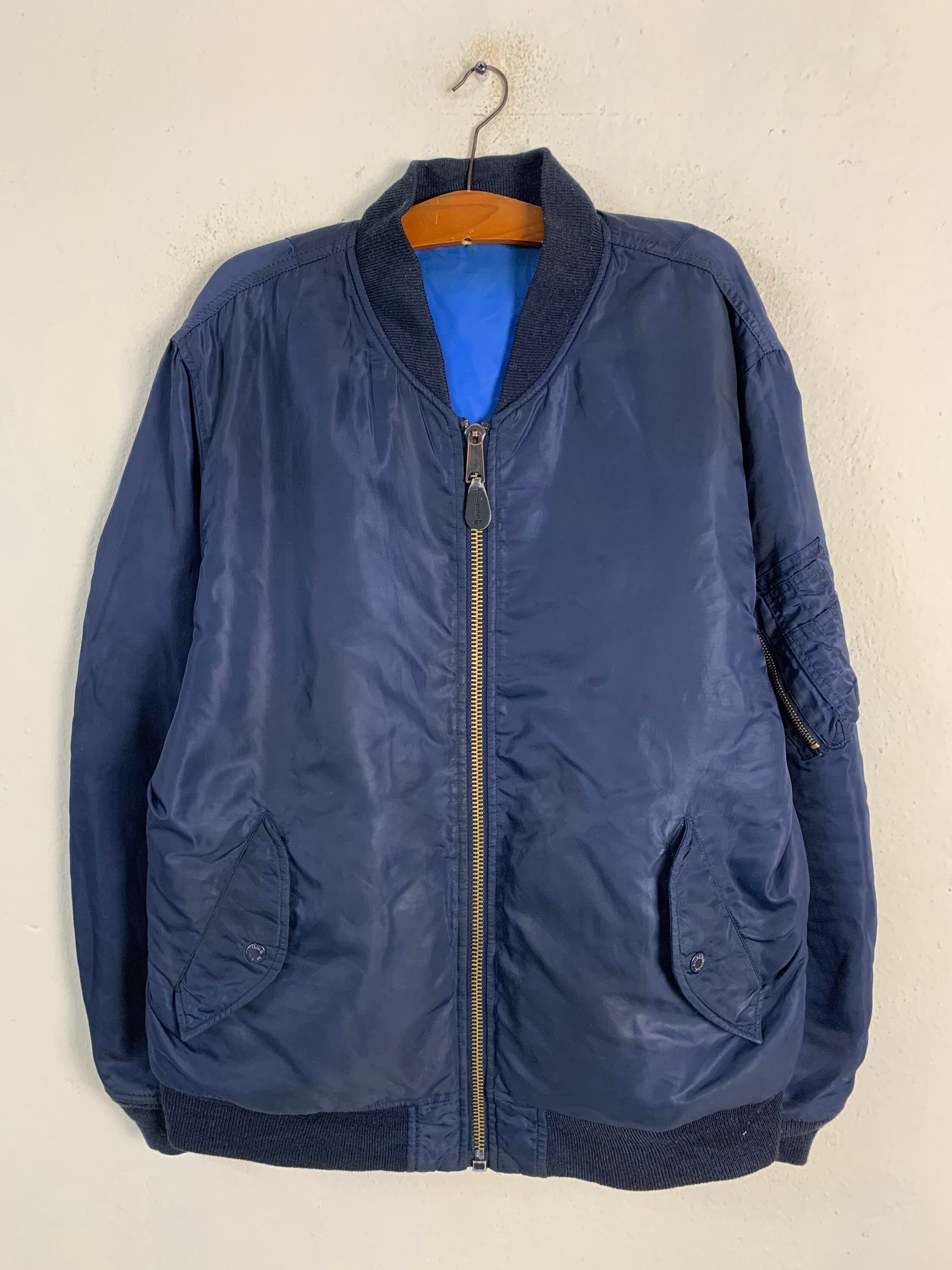 Vintage Avirex Reversible Flight Bomber Jacket - Etsy