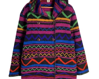 Vintage Missoni Donna Multicolor Hooded Coat