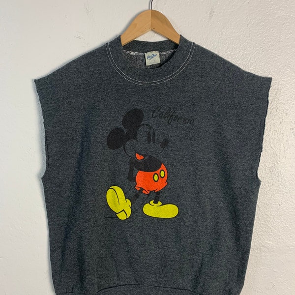 Vintage 80s Velva Sheen Mickey Mouse Tanktop Sweater