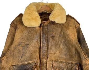 Japanese Brand Flight Leather Jacket - Etsy