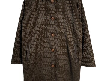 Fendi Zucca Jacket - Etsy 国交省東北地方整備局 チーミー様ご専用【FENDI】美品 Zucca Monogram Jacket テーラードジャケット