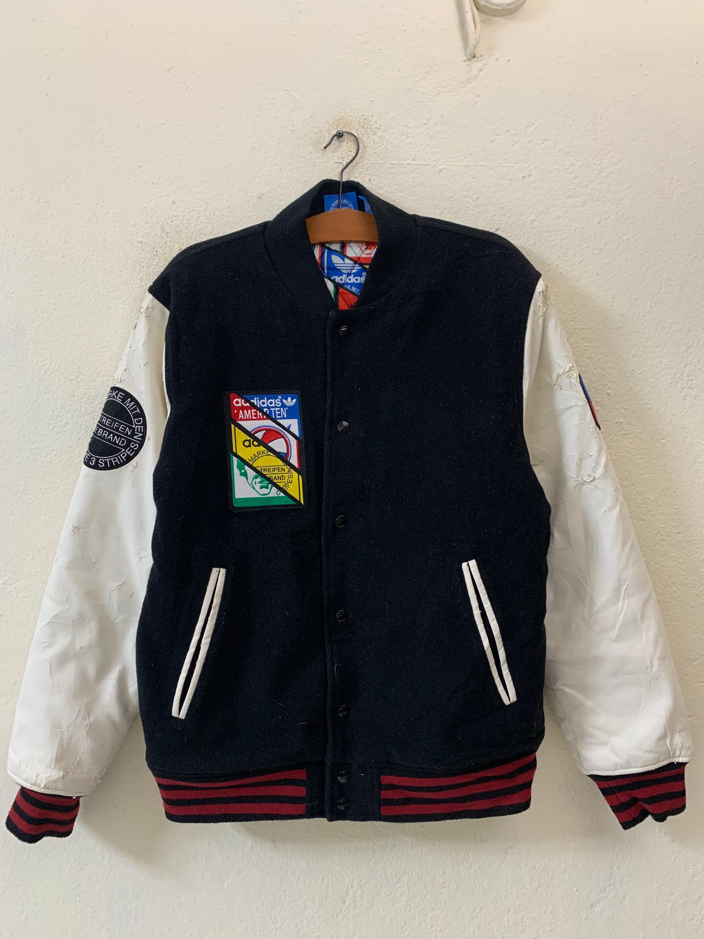 Adidas Big Logo Varsity Jacket - Etsy