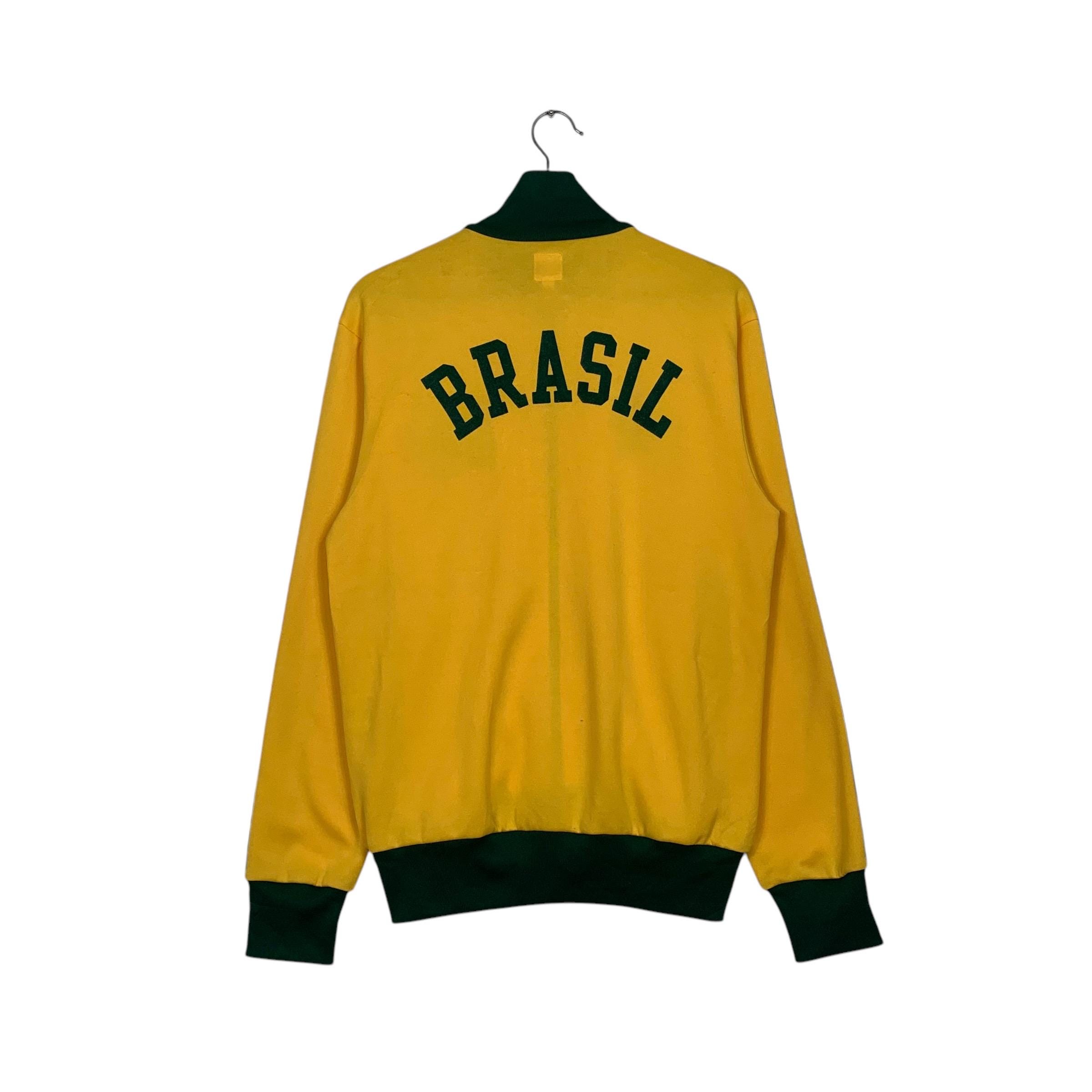 トップス 00s adidas BRASIL Track Jacket M Y2K 00s Adidas x Brasil Green & Yellow Track Jacket - M – Rokit