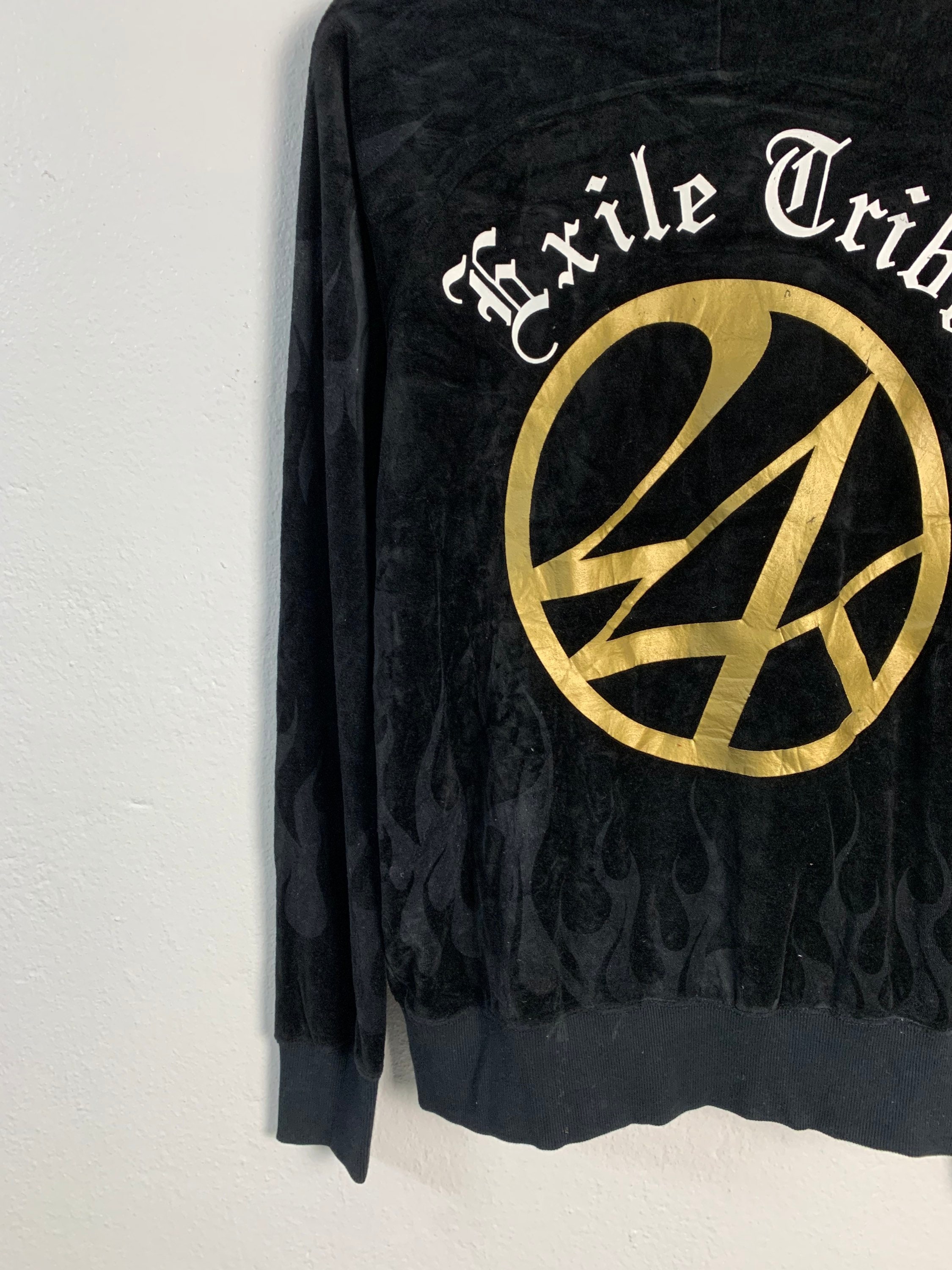 EXILE MATSU直筆サイン入り24Karatsフルジップパーカー 24karats EXILE パーカー ダブルジップ ブラック ゴールド XL