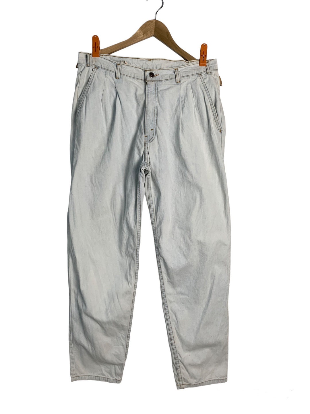 00'S Levi's SILVER TAB RELAXED Tapered Denim Pants for Men, W37 cotton blue type Vintage Second Hand