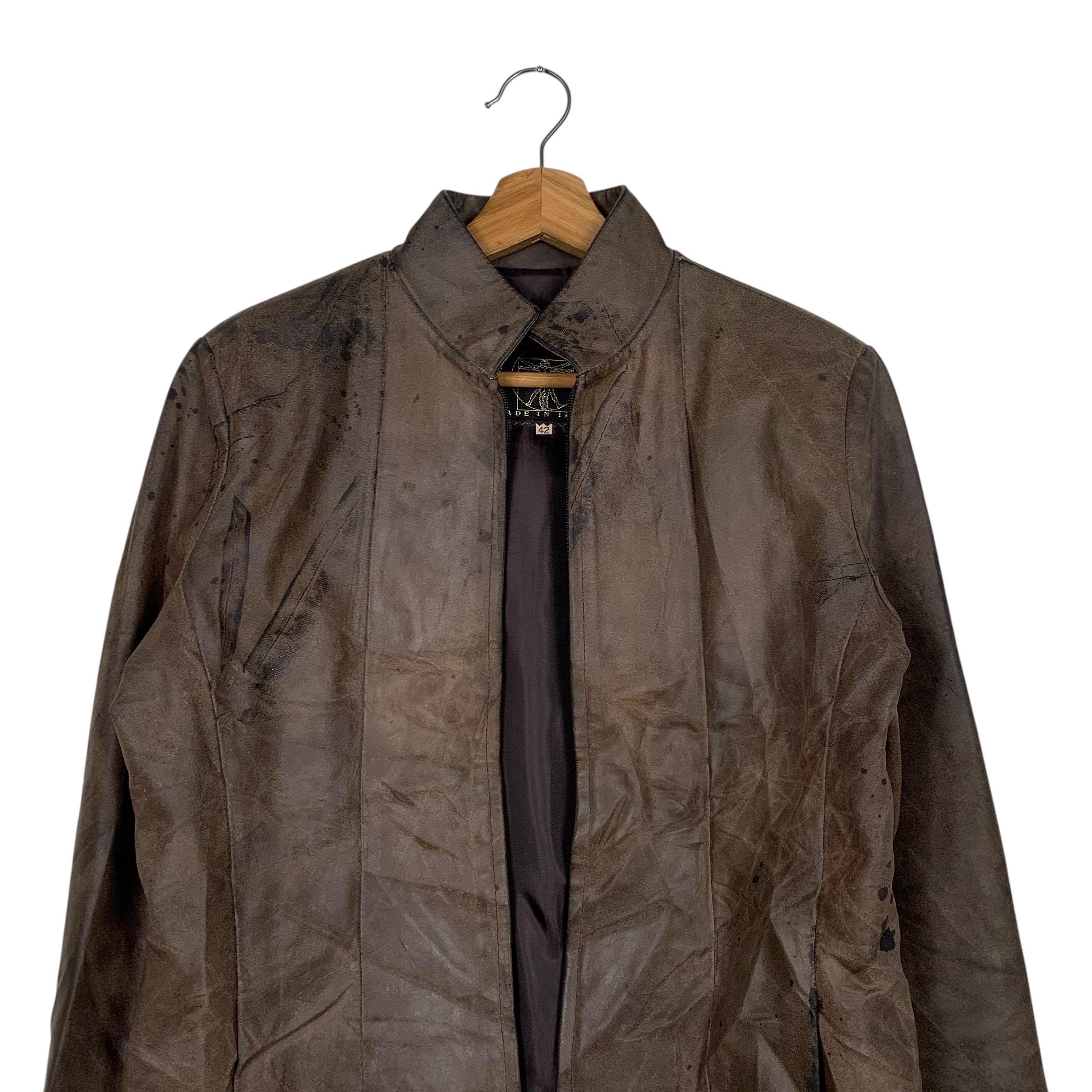 Leonardo Da Vinci Leather Jacket Made in Italy - Etsy